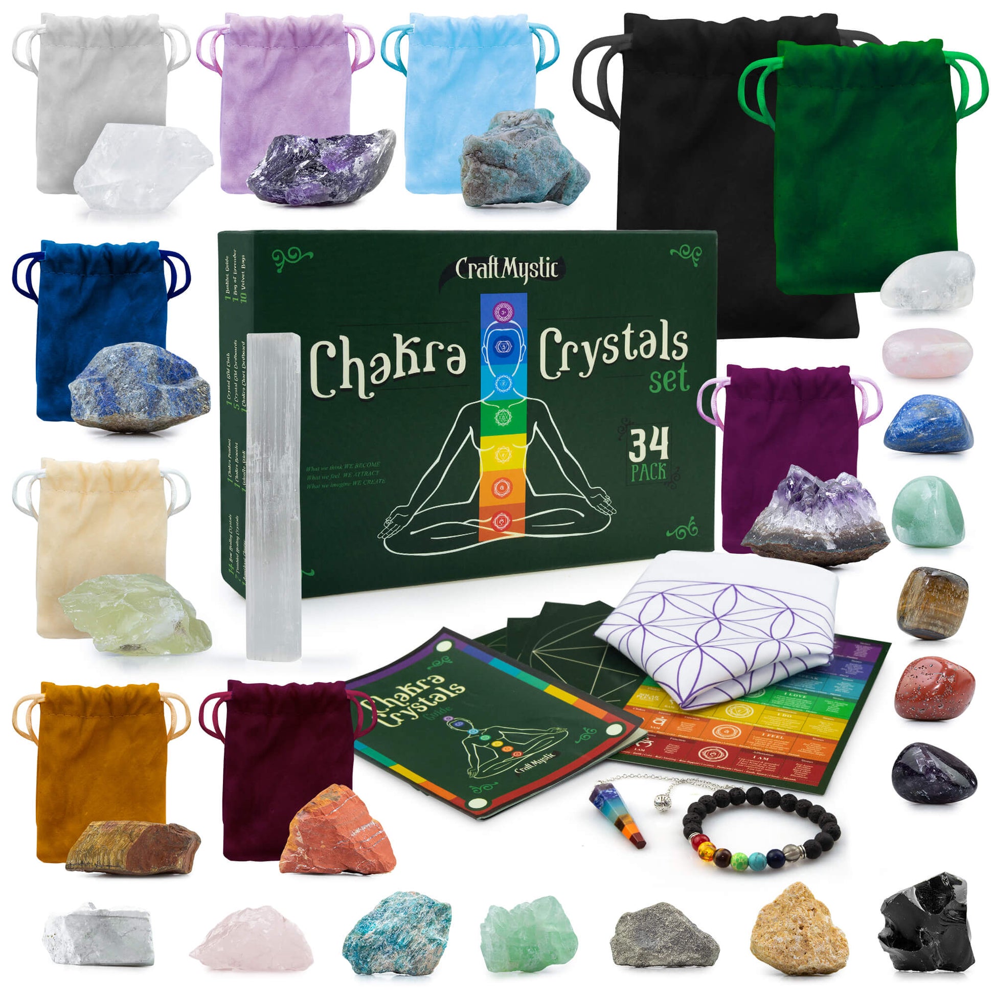 Chakra Crystals Set | Chakra Stones Healing Crystals